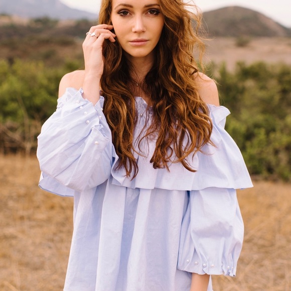 🩵SOLD🩵JONATHAN SIMKHAI pearl blouse - Picture 2 of 5